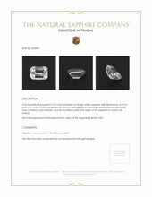 3.10 Ct. White Sapphire from Ceylon (Sri Lanka) Appraisal