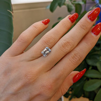 3.10 Ct. White Sapphire from Ceylon (Sri Lanka) Life Style