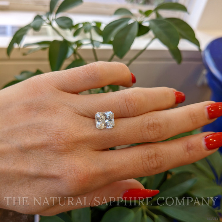 3.76 Ct. White Sapphire from Ceylon (Sri Lanka)