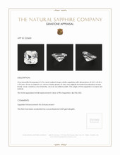 3.76 Ct. White Sapphire from Ceylon (Sri Lanka) Appraisal