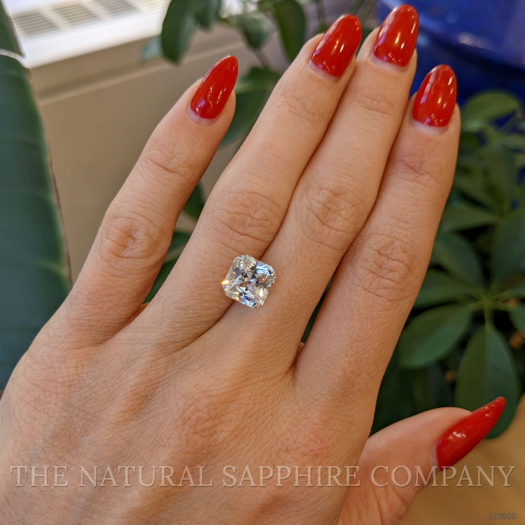 3.76 Ct. White Sapphire from Ceylon (Sri Lanka)