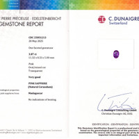 3.87 Ct. Pink Sapphire from Madagascar Scan Report