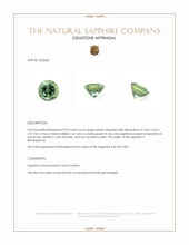 0.94 Ct. Green Sapphire from Madagascar Appraisal