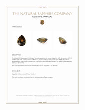 2.05 Ct. Greenish Brown Sapphire from Ceylon (Sri Lanka) Appraisal