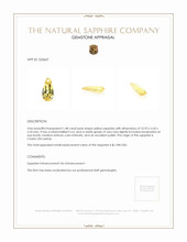 1.48 Ct. Yellow Sapphire from Ceylon (Sri Lanka) Appraisal