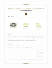 1.62 Ct. Yellow Sapphire from Ceylon (Sri Lanka) Appraisal