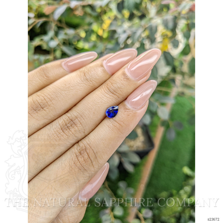 0.83 Ct. Blue Sapphire from Ceylon (Sri Lanka)