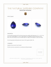 0.89 Ct. Blue Sapphire from Ceylon (Sri Lanka) Appraisal