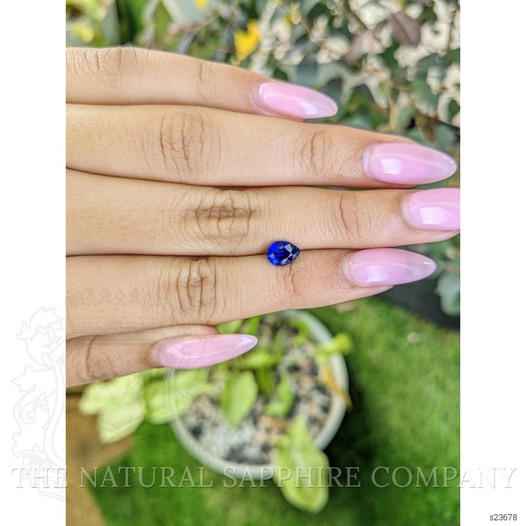 0.89 Ct. Blue Sapphire from Ceylon (Sri Lanka)