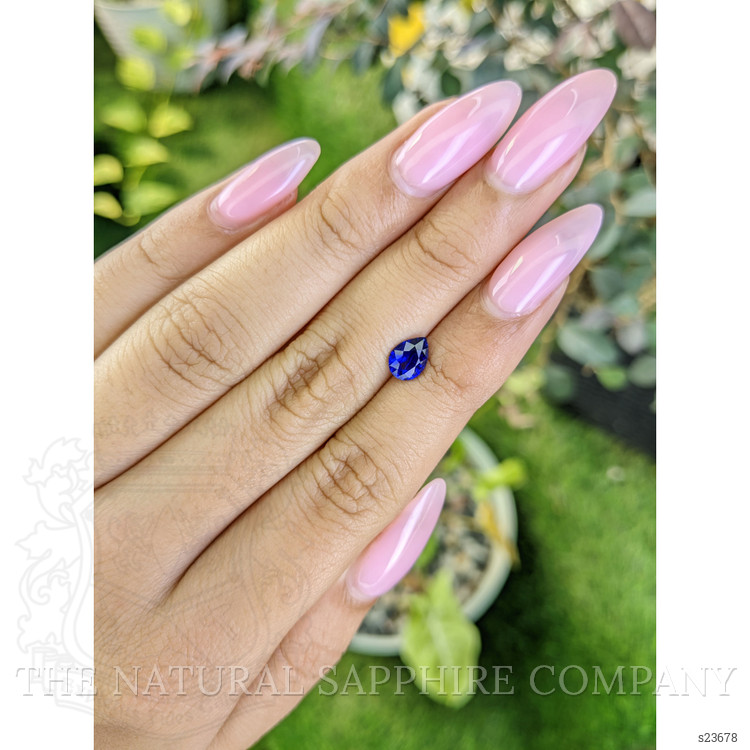 0.89 Ct. Blue Sapphire from Ceylon (Sri Lanka)