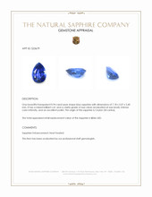 0.94 Ct. Blue Sapphire from Ceylon (Sri Lanka) Appraisal
