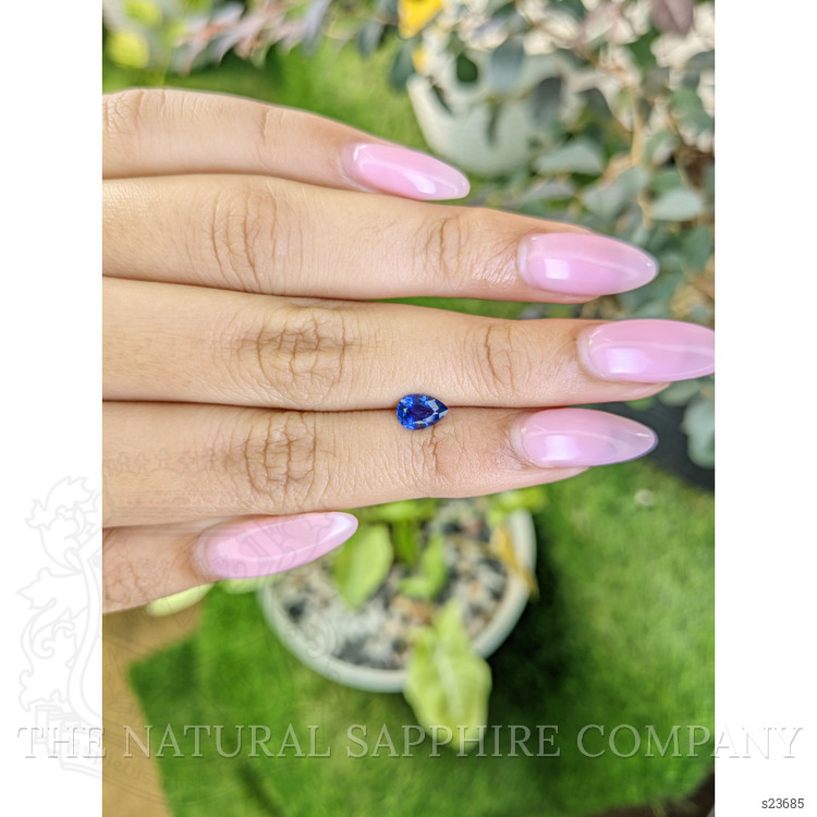 0.74 Ct. Blue Sapphire from Ceylon (Sri Lanka)