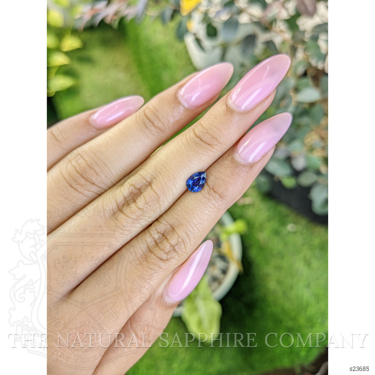 0.74 Ct. Blue Sapphire from Ceylon (Sri Lanka)