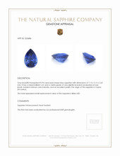 0.94 Ct. Blue Sapphire from Ceylon (Sri Lanka) Appraisal
