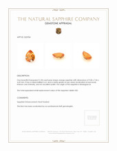 2.28 Ct. Orange Sapphire from Madagascar Appraisal