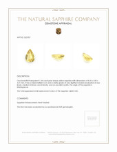 1.34 Ct. Yellow Sapphire from Madagascar Appraisal