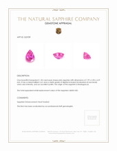 1.50 Ct. Pink Sapphire from Madagascar Appraisal