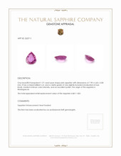 1.37 Ct. Pink Sapphire from Madagascar Appraisal