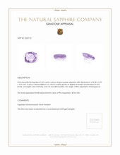 2.42 Ct. Purple Sapphire from Madagascar Appraisal
