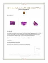 2.44 Ct. Purple Sapphire from Madagascar Appraisal