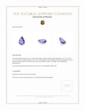 1.13 Ct. Purple Sapphire from Madagascar Appraisal