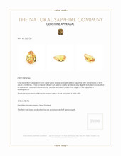 2.02 Ct. Orangish Yellow Sapphire from Madagascar Appraisal