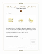 2.01 Ct. Yellow Sapphire from Madagascar Appraisal