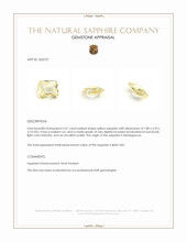 2.01 Ct. Yellow Sapphire from Madagascar Appraisal
