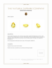 1.96 Ct. Yellow Sapphire from Madagascar Appraisal