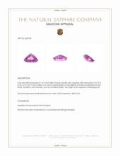 1.23 Ct. Purplish Pink Sapphire from Madagascar Appraisal