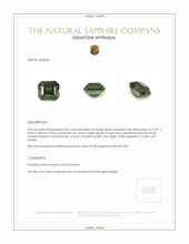 6.26 Ct. Green Sapphire from Ceylon (Sri Lanka) Appraisal