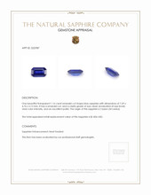 1.16 Ct. Sapphire from Ceylon (Sri Lanka) Appraisal