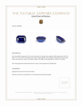 3.05 Ct. Blue Sapphire from Ceylon (Sri Lanka) Appraisal