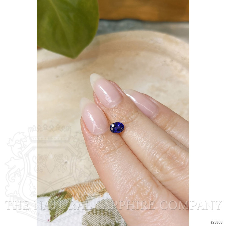 0.83 Ct. Blue Sapphire from Ceylon (Sri Lanka)