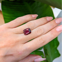 7.18 Ct. Reddish Pink Sapphire from East Africa Life Style