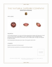 1.53 Ct. Padparadscha Sapphire from Ceylon (Sri Lanka) Appraisal