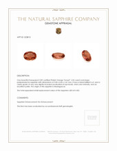 2.05 Ct. Padparadscha Sapphire from Madagascar Appraisal