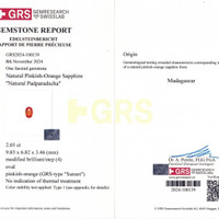 2.05 Ct. Padparadscha Sapphire from Madagascar Scan Report