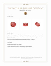 1.07 Ct. Padparadscha Sapphire from Ceylon (Sri Lanka) Appraisal