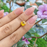 2.60 Ct. Orangish Yellow Sapphire from Ceylon (Sri Lanka) Life Style