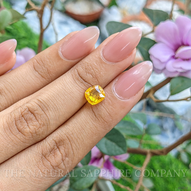 2.60 Ct. Orangish Yellow Sapphire from Ceylon (Sri Lanka)