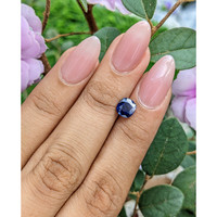 1.58 Ct. Blue Sapphire from Madagascar Life Style