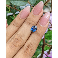 1.79 Ct. Greenish Blue Sapphire from Madagascar Life Style