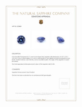 0.71 Ct. Blue Sapphire from Ceylon (Sri Lanka) Appraisal