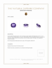 0.81 Ct. Purple Sapphire from Ceylon (Sri Lanka) Appraisal