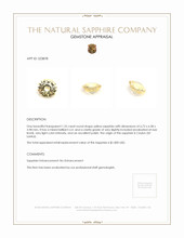 1.35 Ct. Yellow Sapphire from Ceylon (Sri Lanka) Appraisal
