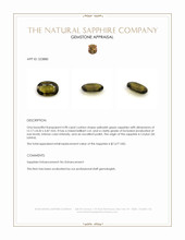 4.98 Ct. Yellowish Green Sapphire from Ceylon (Sri Lanka) Appraisal