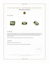2.67 Ct. Green Sapphire from Ceylon (Sri Lanka) Appraisal