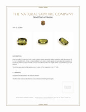 3.06 Ct. Greenish Yellow Sapphire from Ceylon (Sri Lanka) Appraisal