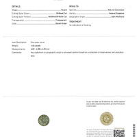 1.45 Ct. Bluish Green Sapphire from Montana Scan Report